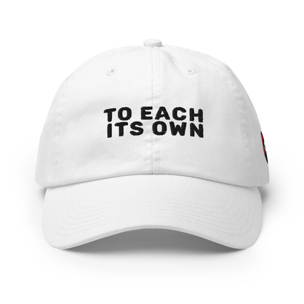 TO EACH ITS OWN Champion® Dad Hat - White | 2E Apparel Co. Store